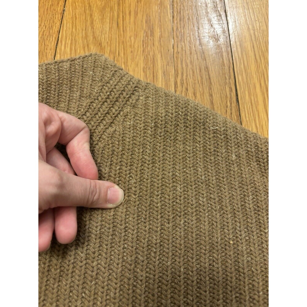 Brochu Walker Thandee Brown Asymmetric Hem Pullover Sweater XS Wool Linen Rib - Picture 14 of 14